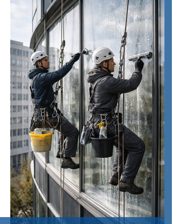Мойка панорамных окон в Раменском от 355 р. заказать у ВЫСОТНИК-Рмн