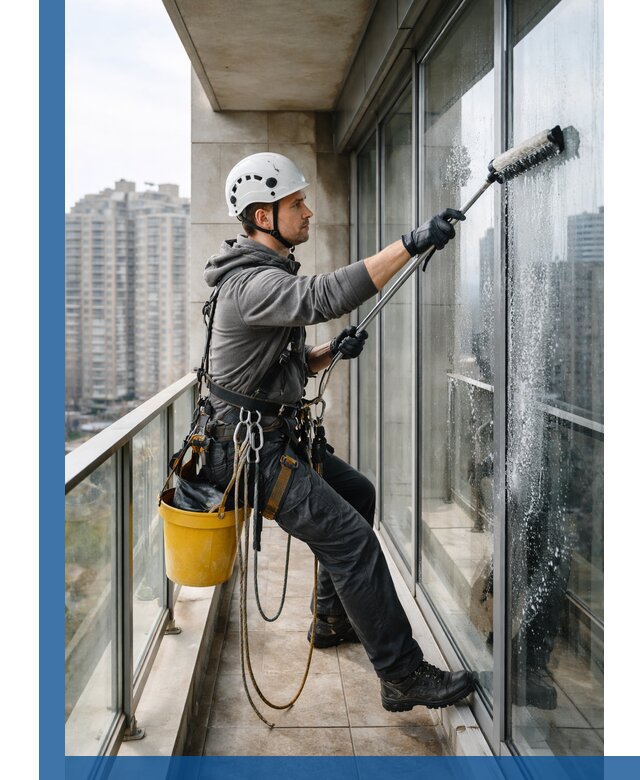 Профессиональная мойка балконного остекления в Раменском