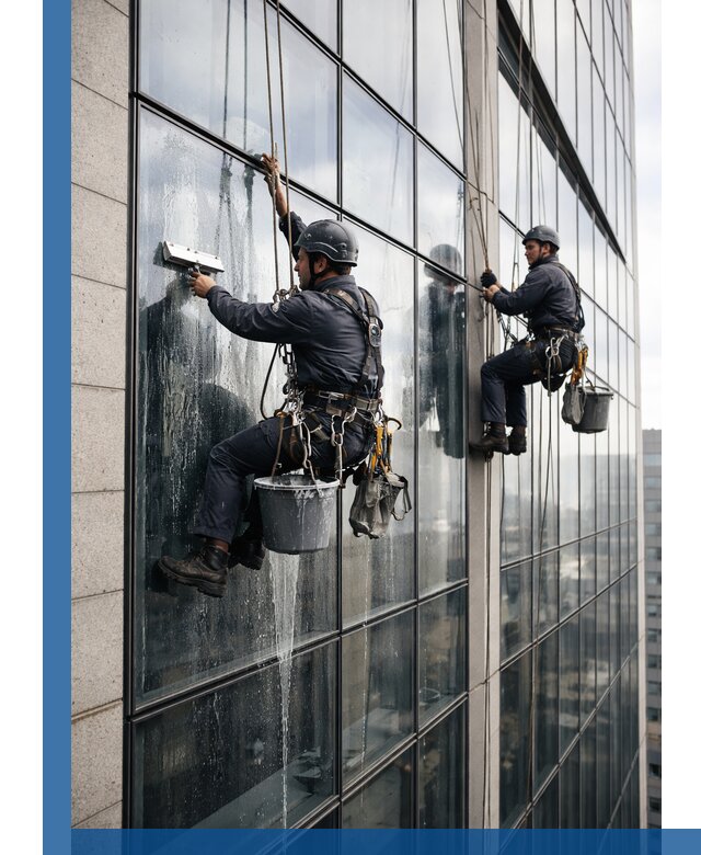 Профессиональная мойка стеклянных фасадов зданий в Раменском