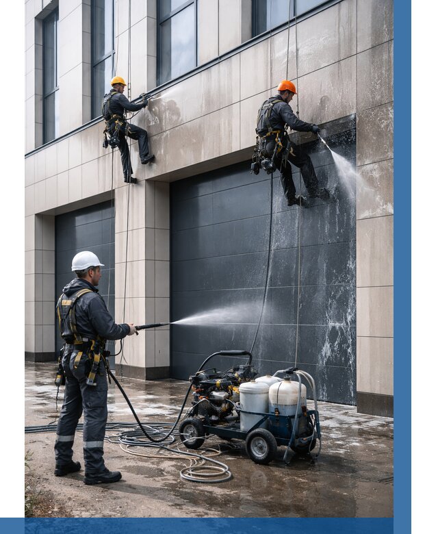 Послестроительная мойка фасада в Раменском от 304 р. | ВЫСОТНИК-Рмн