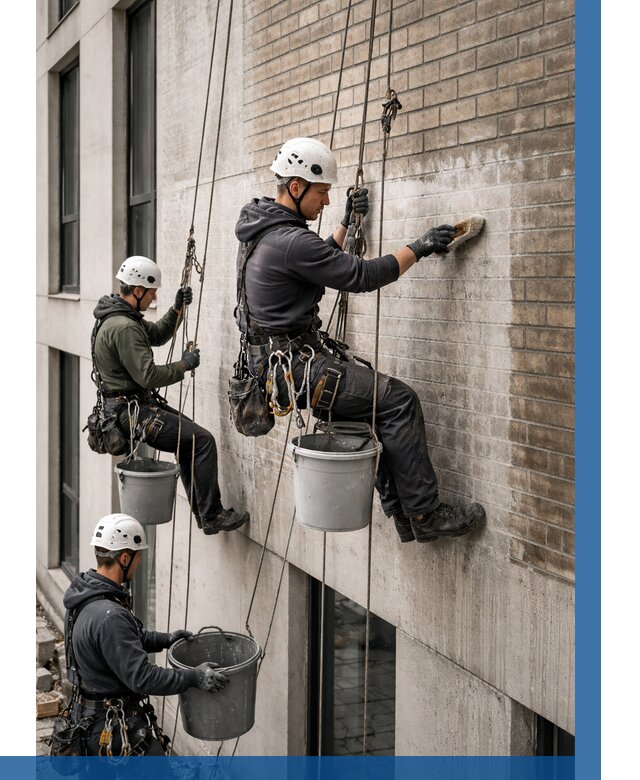 Удаление высолов с фасада в Раменском от 253 р. | ВЫСОТНИК-Рмн