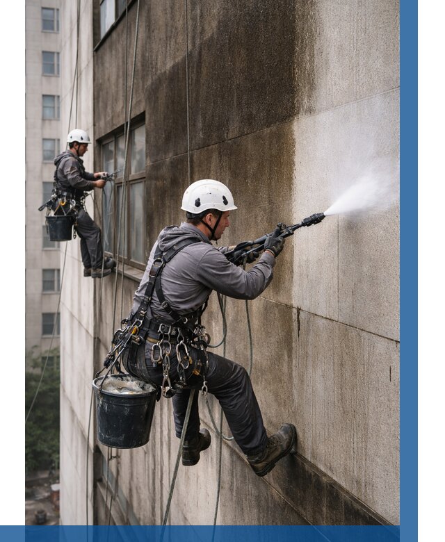 Очистка фасада от копоти в Раменском от 253 р. | ВЫСОТНИК-Рмн