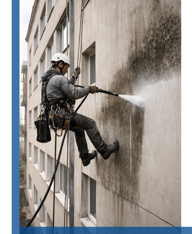 Профессиональная очистка фасадов от плесени в Раменском