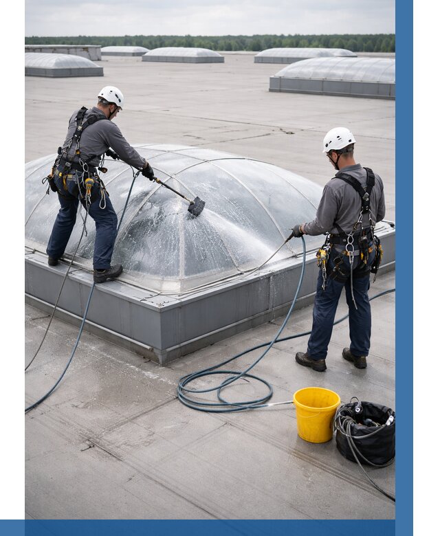 Мойка зенитных фонарей в Раменском, заказать от 4563 р. | ВЫСОТНИК-Рмн