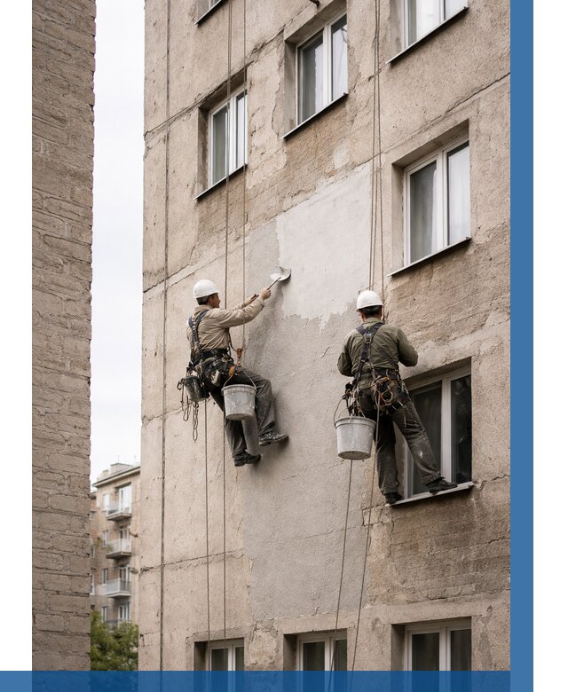 Косметический ремонт фасада в Раменском от 1115 р. | ВЫСОТНИК-Рмн