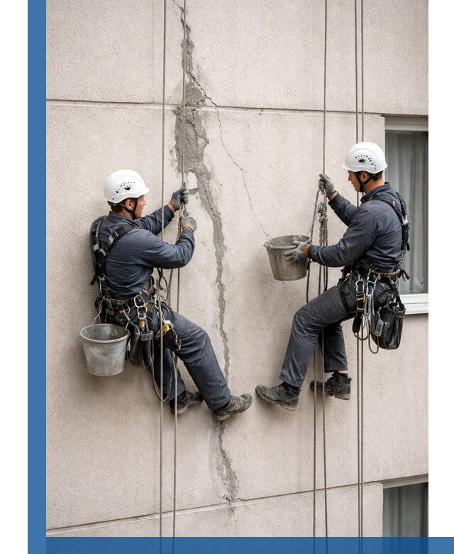 Заделка трещин на фасаде в Раменском с гарантийным ремонтом