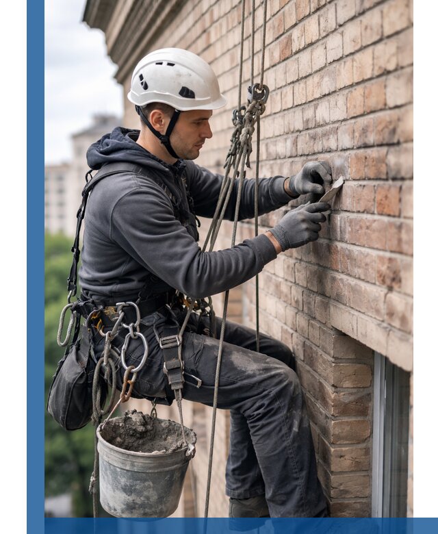 Качественный ремонт кирпичной кладки фасада в Раменском с гарантией