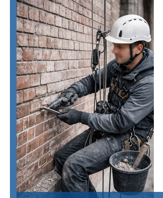 Расшивка кирпичных швов фасадов и стен, ремонт в Раменском