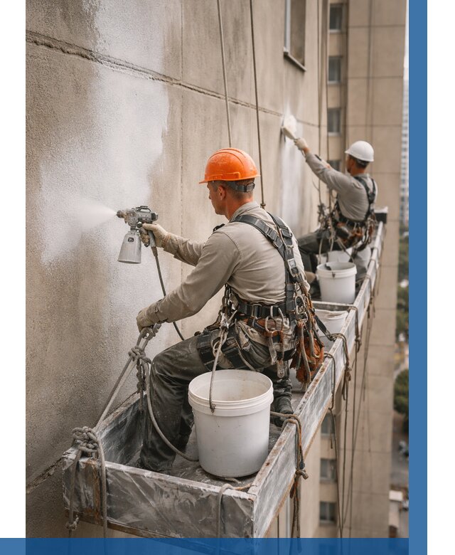 Грунтовка фасада на высоте в Раменском от 122 р. | ВЫСОТНИК-Рмн