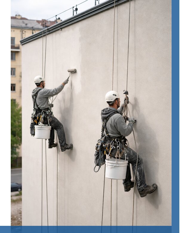 Покраска оштукатуренного фасада в Раменском от 324 р. | ВЫСОТНИК-Рмн