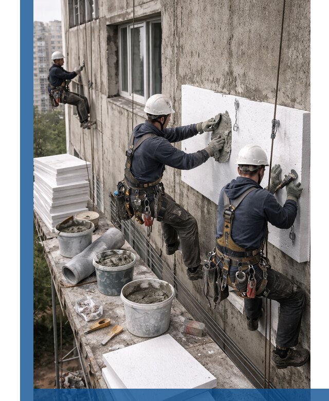 Утепление фасада пенополистиролом в Раменском под ключ