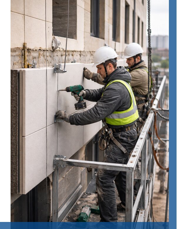 Монтаж фасадных термопанелей в Раменском от 1521 р. | ВЫСОТНИК-Рмн