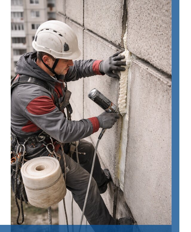 Утепление межпанельных швов в Раменском от 710 р. | ВЫСОТНИК-Рмн