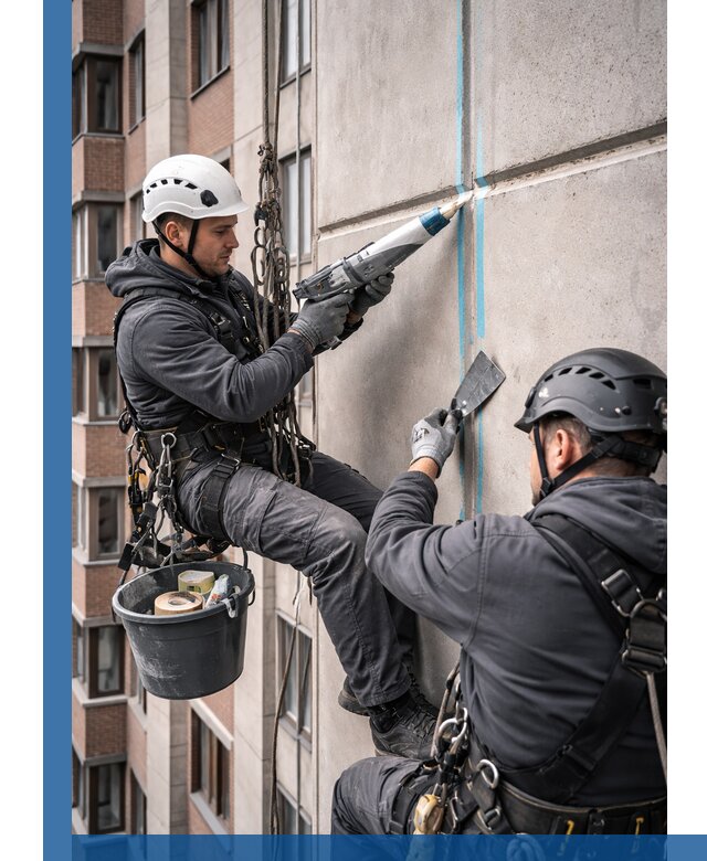 Вторичная герметизация швов фасада и кровли в Раменском