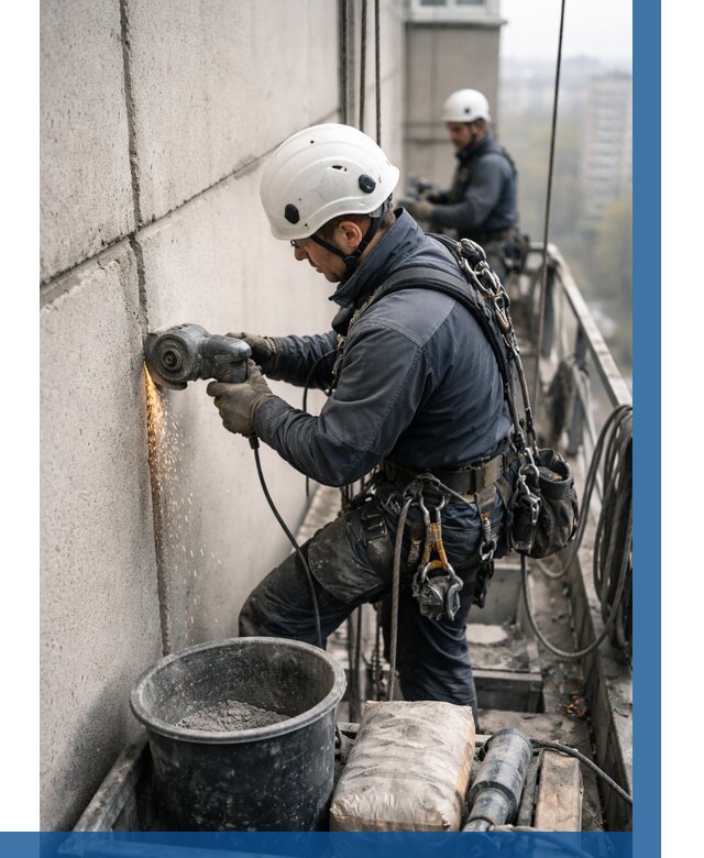 Штробление межпанельных швов в Раменском от 1217 р. | ВЫСОТНИК-Рмн