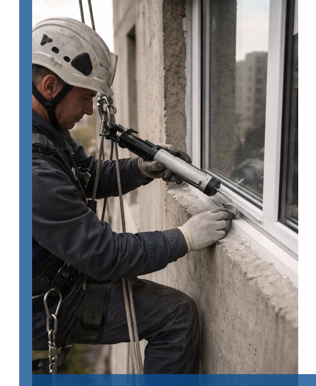 Герметизация оконных швов снаружи в Раменском профессионально