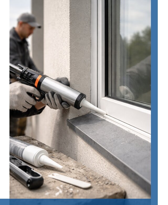 Герметизация монтажных швов окон в Раменском от 659 р. | ВЫСОТНИК-Рмн