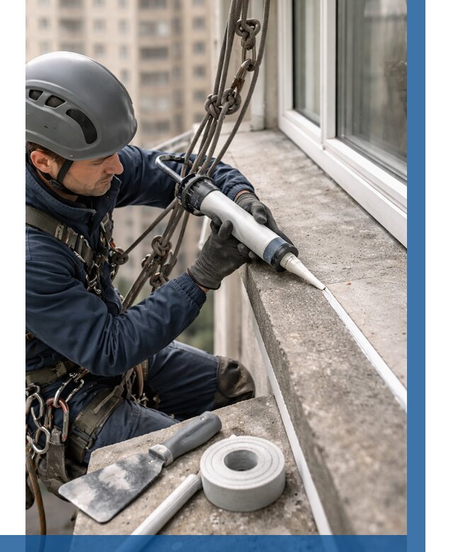 Герметизация балконного козырька в Раменском от 4563 р. | ВЫСОТНИК-Рмн