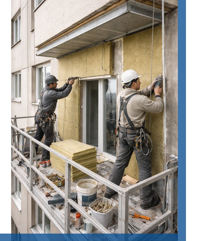 Утепление балкона снаружи в Раменском от 1622 р. под ключ ВЫСОТНИК-Рмн