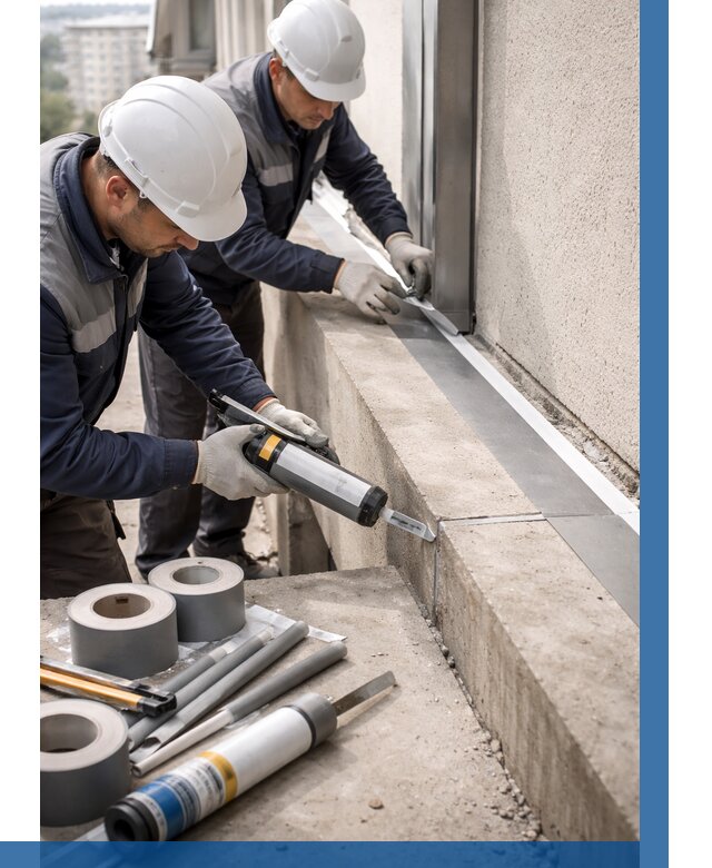 Герметизация примыкания балкона в Раменском от 4563 р. | ВЫСОТНИК-Рмн