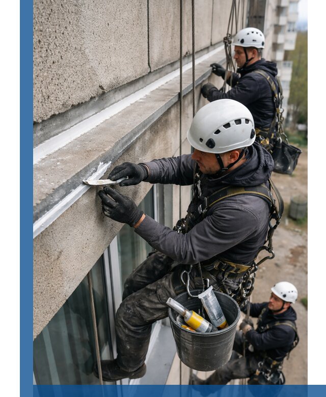 Герметизация примыкания балкона в Раменском под ключ с гарантией