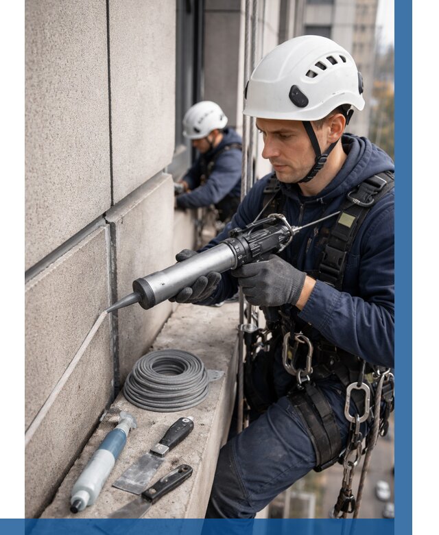 Герметизация деформационных швов фасада в Раменском от 710 | ВЫСОТНИК-Рмн