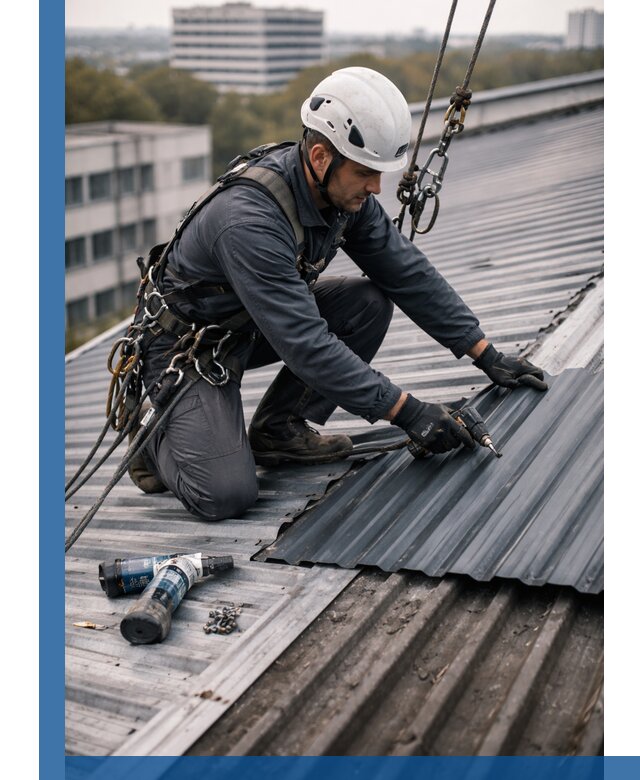 Ремонт профнастила на кровле в Раменском, работы под ключ