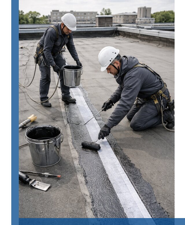 Гидроизоляция кровли мастикой в Раменском надежная защита