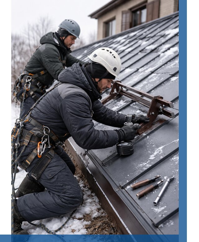 Монтаж снегозадержателей в Раменском от 456 р. | ВЫСОТНИК-Рмн