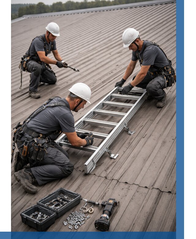 Монтаж кровельной лестницы в Раменском от 4563 р. | ВЫСОТНИК-Рмн