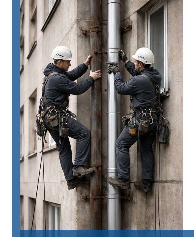 Замена водосточных труб в Раменском: монтаж и демонтаж под ключ