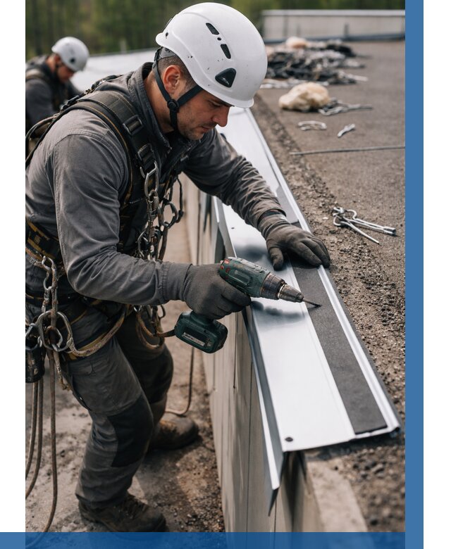 Монтаж капельника на кровле в Раменском от 304 р. | ВЫСОТНИК-Рмн