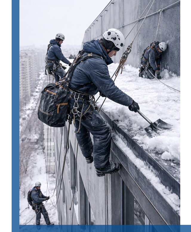 Абонентское обслуживание кровли зимой в Раменском регулярный уход