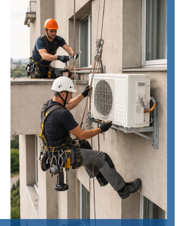 Монтаж внешнего блока кондиционера в Раменском от 6590 р. | ВЫСОТНИК-Рмн