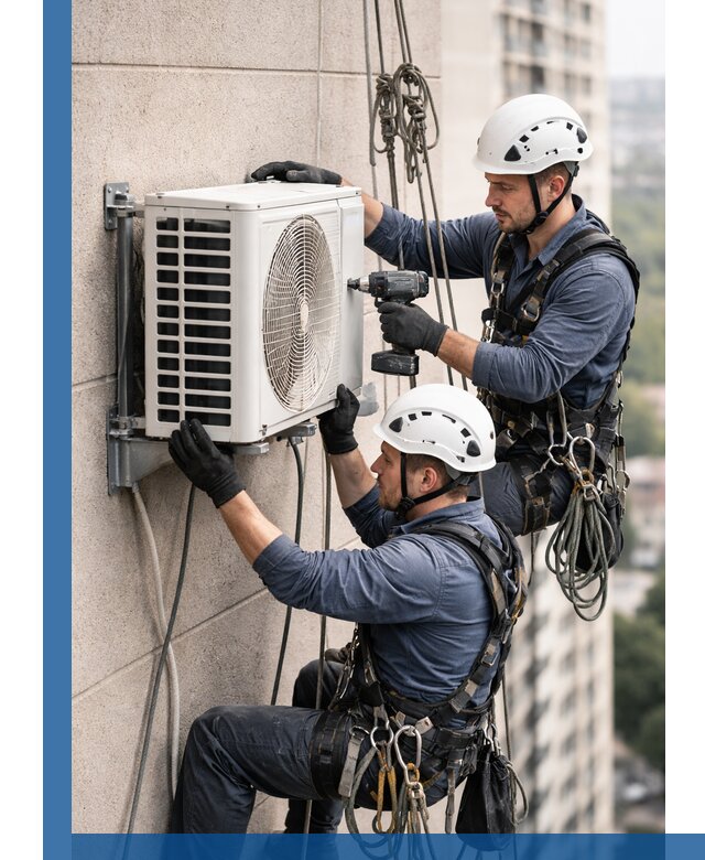 Монтаж внешнего блока кондиционера в Раменском установка и крепление