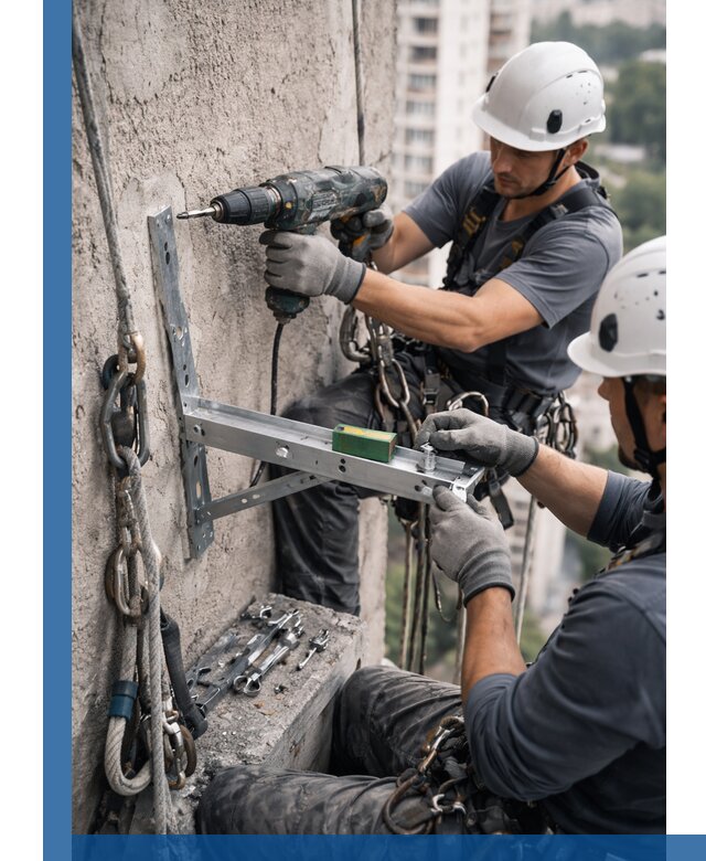 Установка кронштейнов кондиционера и крепежа в Раменском