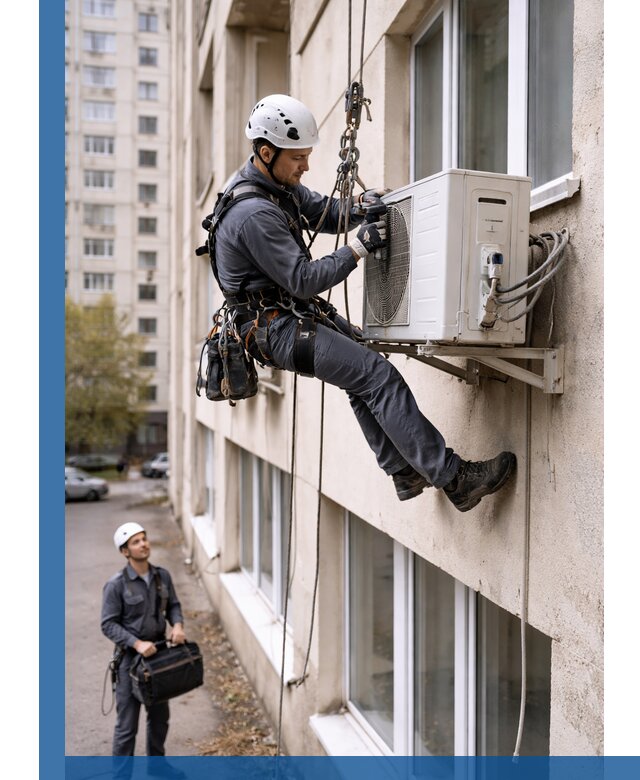 Демонтаж внешнего блока кондиционера в Раменском профессионально