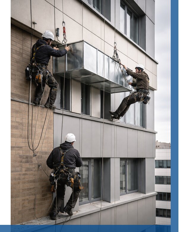 Монтаж воздуховодов на фасаде в Раменском от 1521 р. | ВЫСОТНИК-Рмн