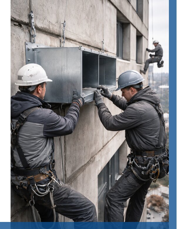 Монтаж вентиляционных коробов в Раменском от 3042 р. | ВЫСОТНИК-Рмн