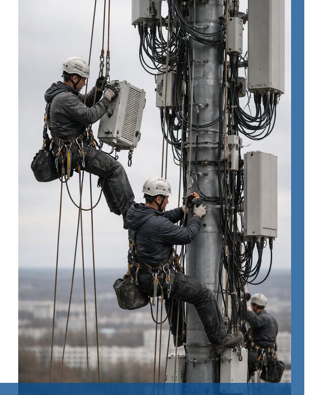 Монтаж оборудования связи на мачте в Раменском от 7604 р. | ВЫСОТНИК-Рмн