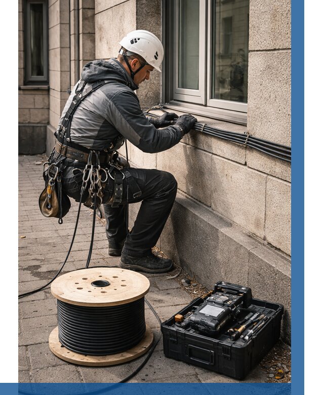 Прокладка оптоволоконного кабеля в Раменском от 811 р. | ВЫСОТНИК-Рмн