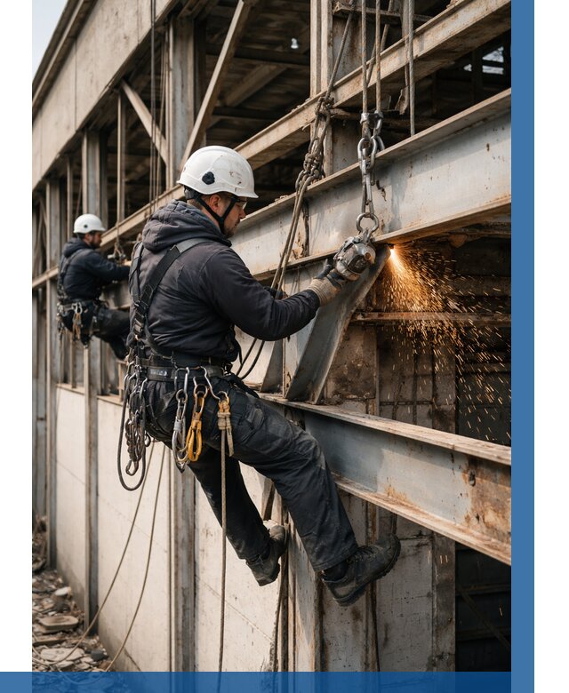 Демонтаж металлоконструкций на высоте в Раменском от 6590р. |ВЫСОТНИК-Рмн