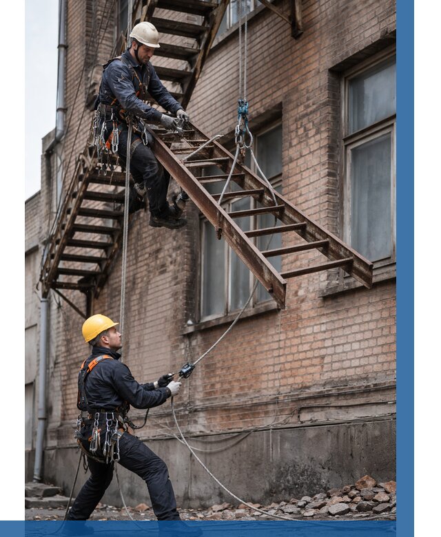 Демонтаж пожарной лестницы в Раменском от 12167 р. | ВЫСОТНИК-Рмн