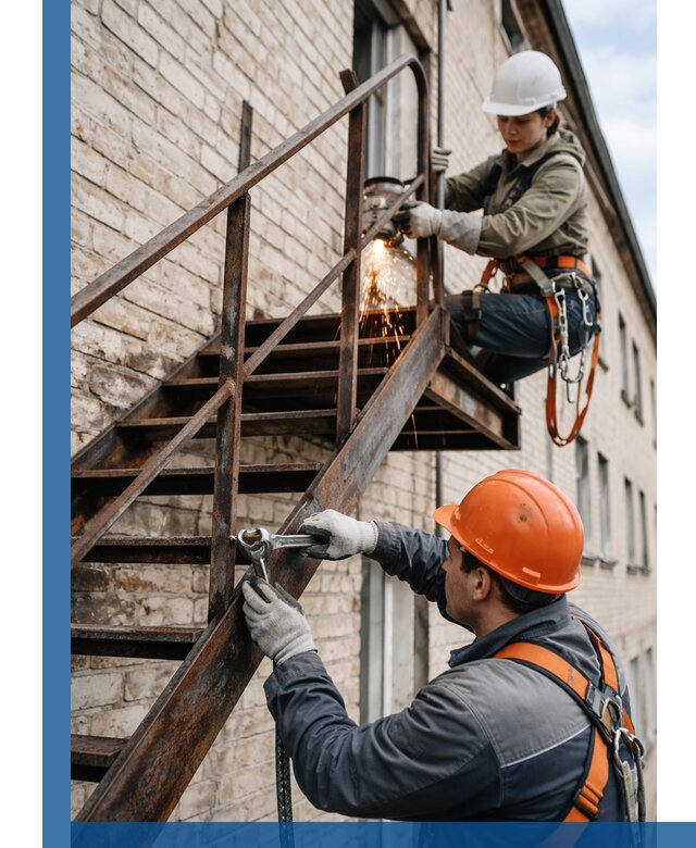 Ремонт и восстановление пожарных лестниц с выездом в Раменском