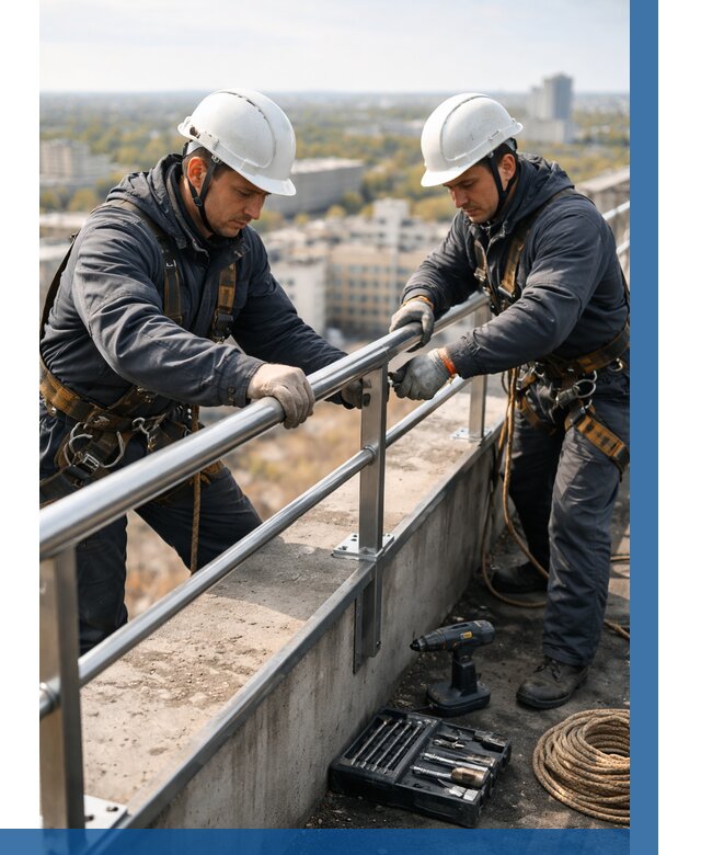 Монтаж перил на высоте в Раменском от 2535 р. | ВЫСОТНИК-Рмн