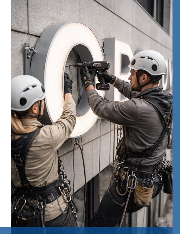 Монтаж световых букв в Раменском от 3042 р. под ключ ВЫСОТНИК-Рмн