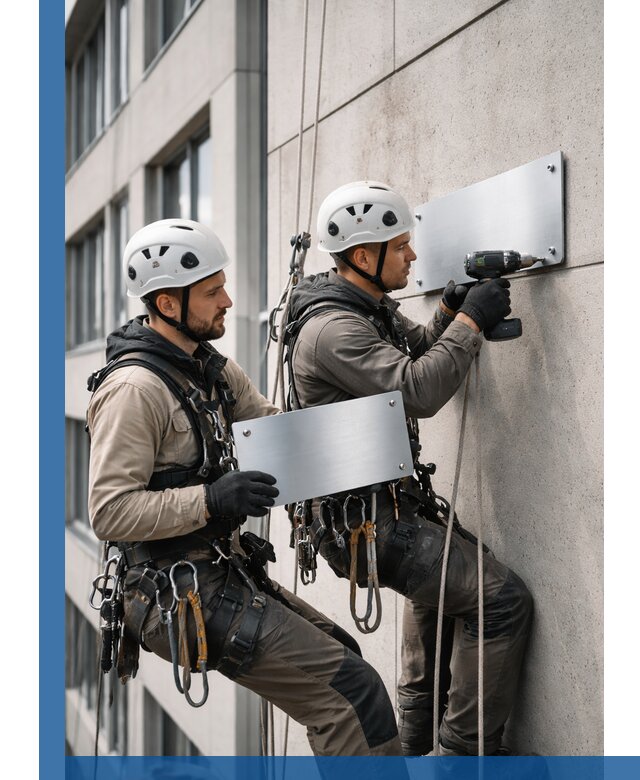 Монтаж табличек и указателей в Раменском для зданий и сооружений