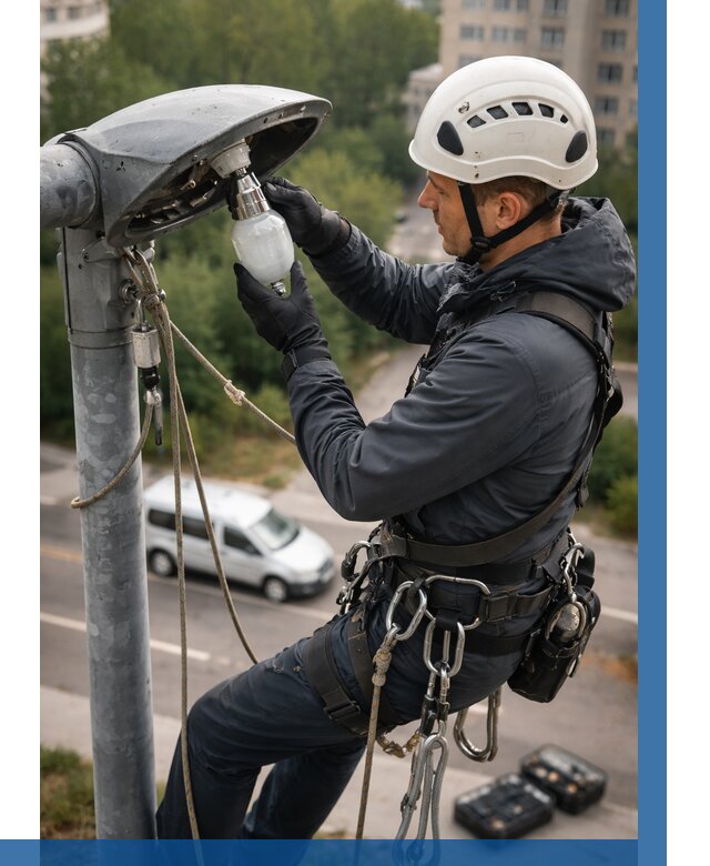 Замена ламп на высоте в Раменском от 2535 р. | ВЫСОТНИК-Рмн