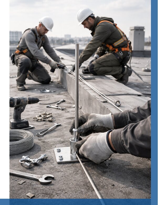 Монтаж молниезащиты на кровле в Раменском цена от 25348 р. | ВЫСОТНИК-Рмн