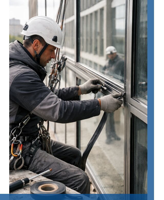 Ремонт витражных конструкций в Раменском от 3549 р. | ВЫСОТНИК-Рмн